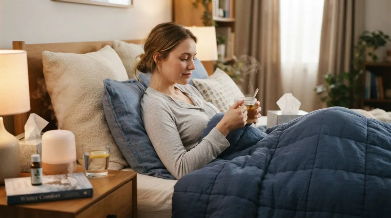 How to Sleep with a Cold illustration