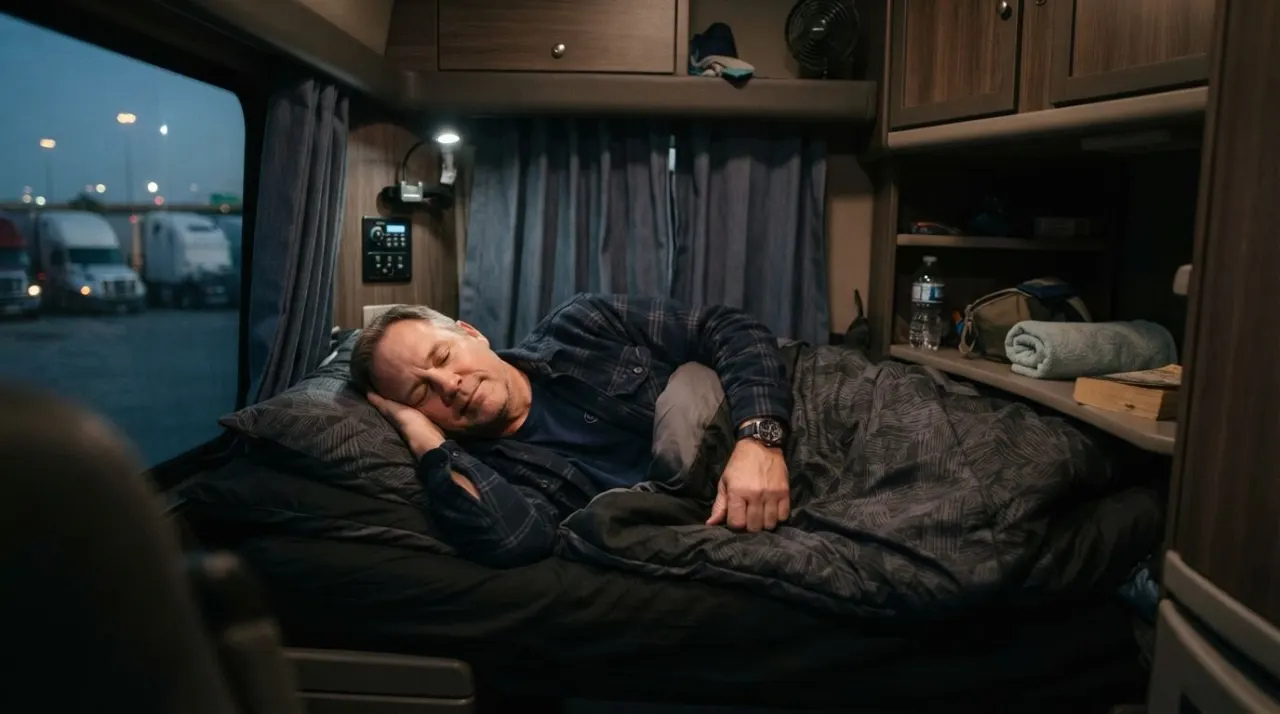Sleep Tips for Truck Drivers illustration