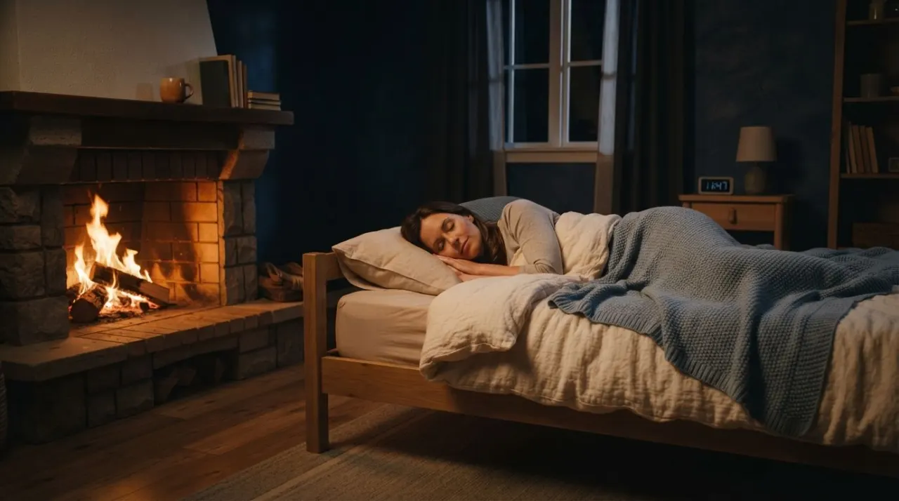 Fireplace Noise Can Help Sleep illustration
